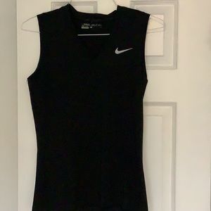 Nike Dri fit sleeveless golf shirt, black, size S